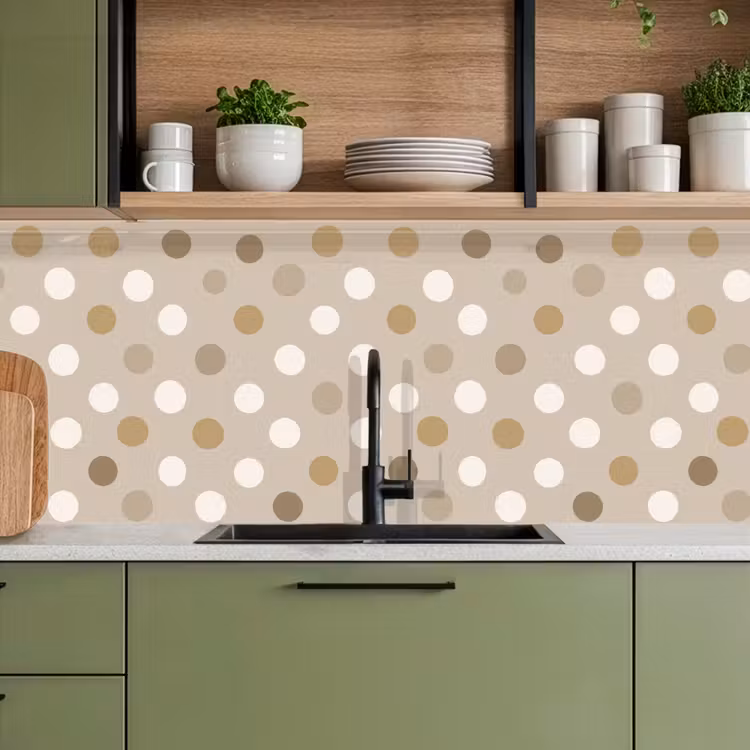 Kitchen splashback - Polka - Dots - Beige — 8