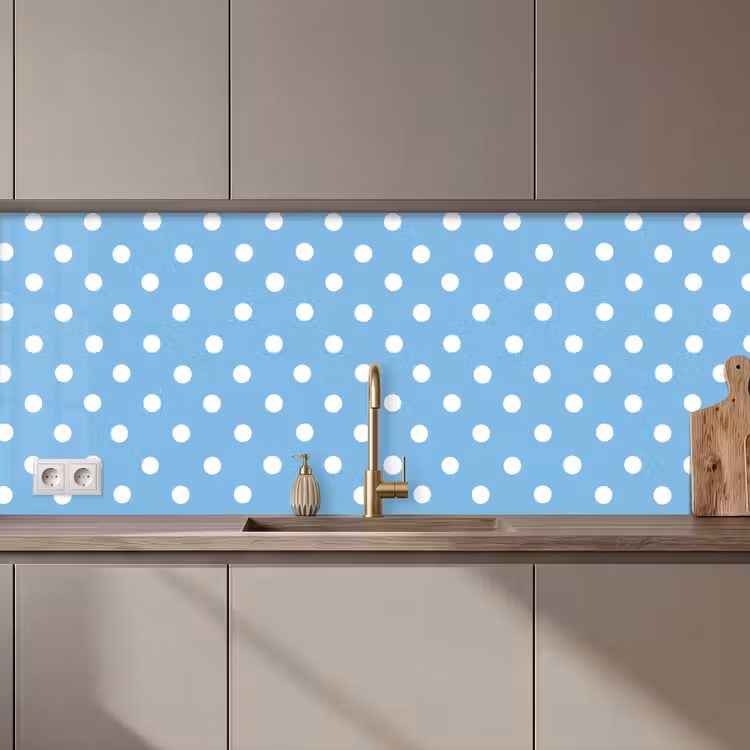 Kitchen splashback - Polka - Dots - Blue — 1