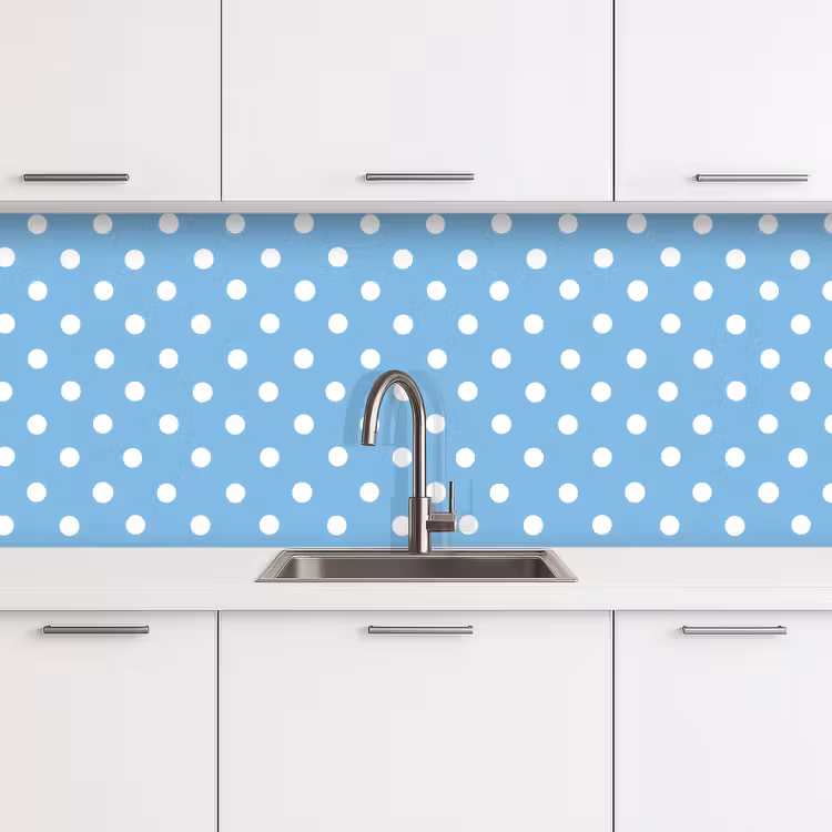 Kitchen splashback - Polka - Dots - Blue — 4