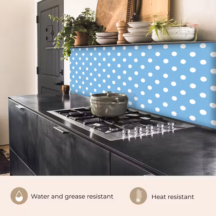 Kitchen splashback - Polka - Dots - Blue — 5
