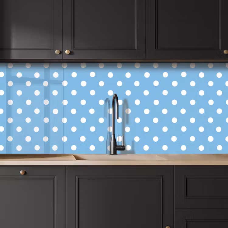 Kitchen splashback - Polka - Dots - Blue — 6