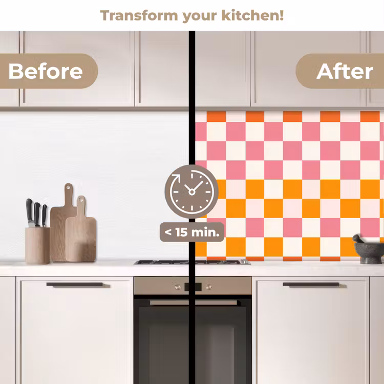Kitchen splashback - Square - Pattern - Orange — 3
