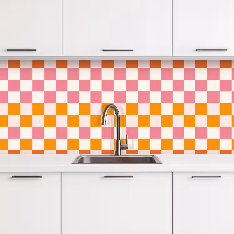 Kitchen splashback - Square - Pattern - Orange — 4