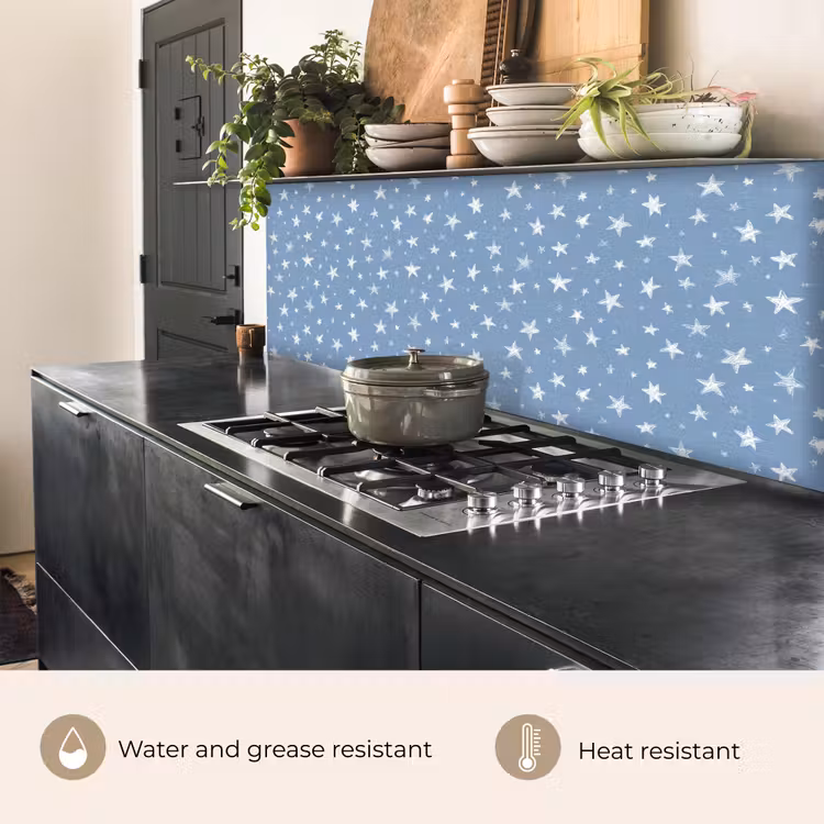 Kitchen splashback - Stars - Pattern - Blue — 5
