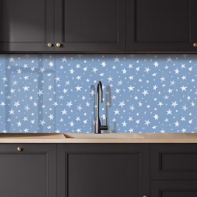 Kitchen splashback - Stars - Pattern - Blue — 6