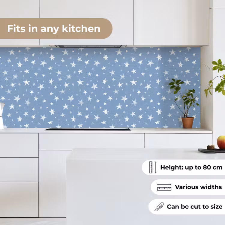 Kitchen splashback - Stars - Pattern - Blue — 7
