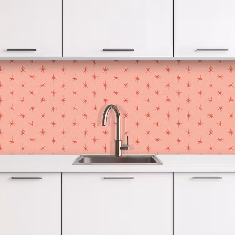 Kitchen splashback - Stars - Pattern - Orange — 4