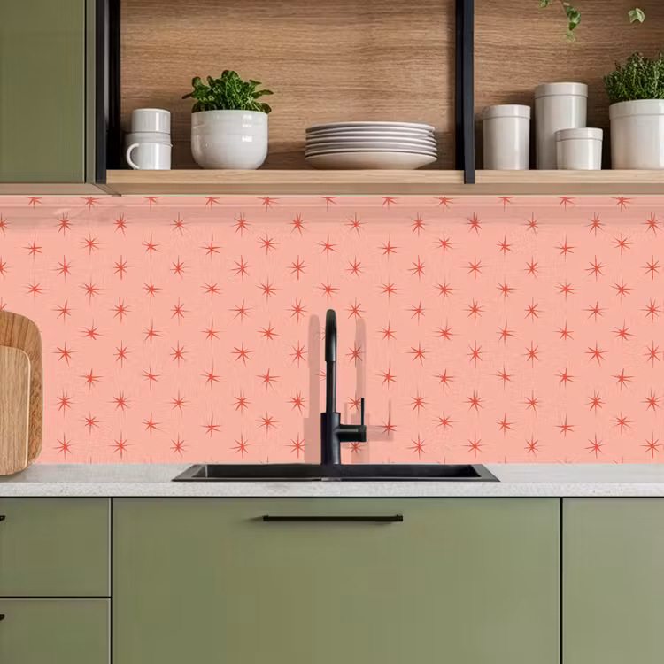 Kitchen splashback - Stars - Pattern - Orange — 8
