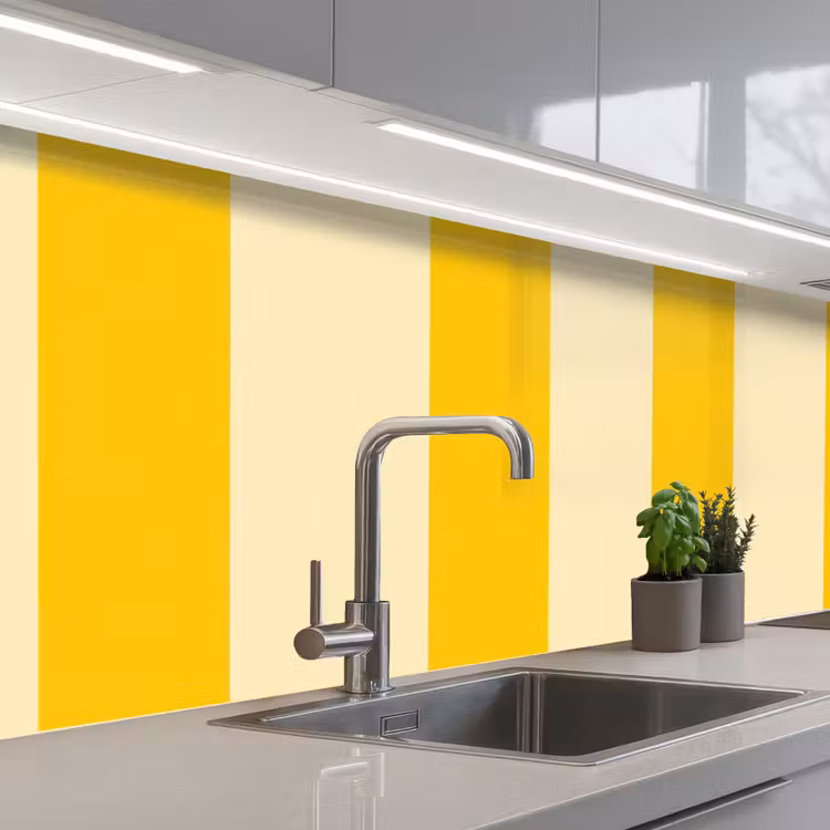 Kitchen splashback - Stripes - Classic - Yellow — 2