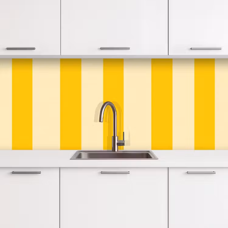 Kitchen splashback - Stripes - Classic - Yellow — 4