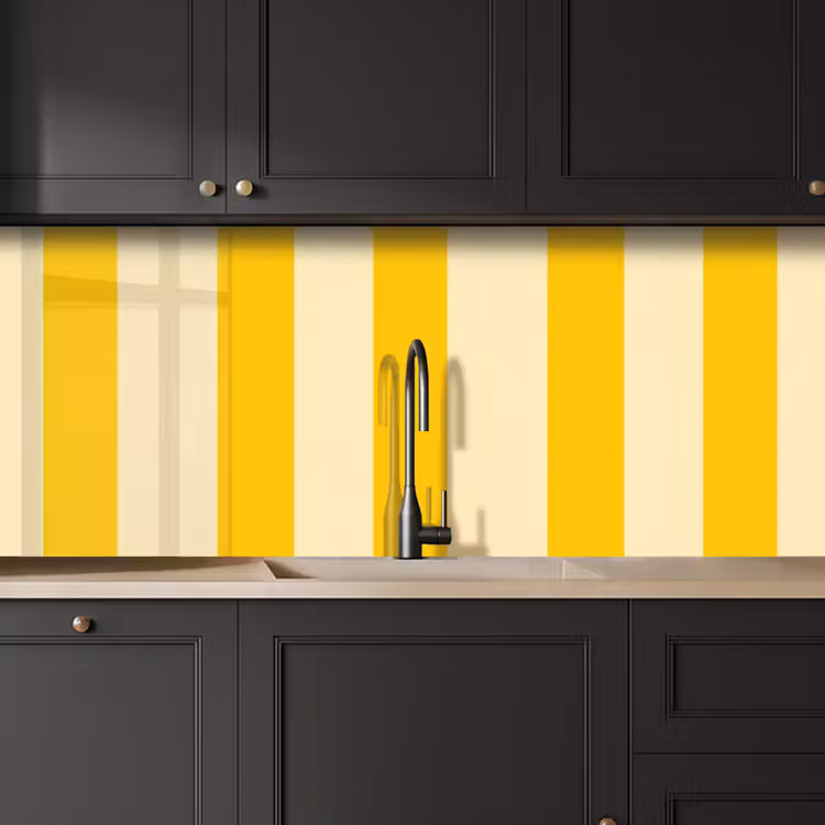 Kitchen splashback - Stripes - Classic - Yellow — 6