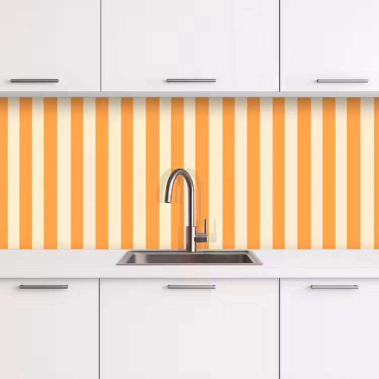Kitchen splashback - Stripes - Pattern - Orange — 4