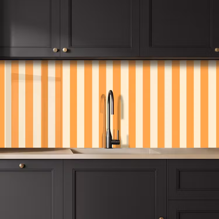 Kitchen splashback - Stripes - Pattern - Orange — 6
