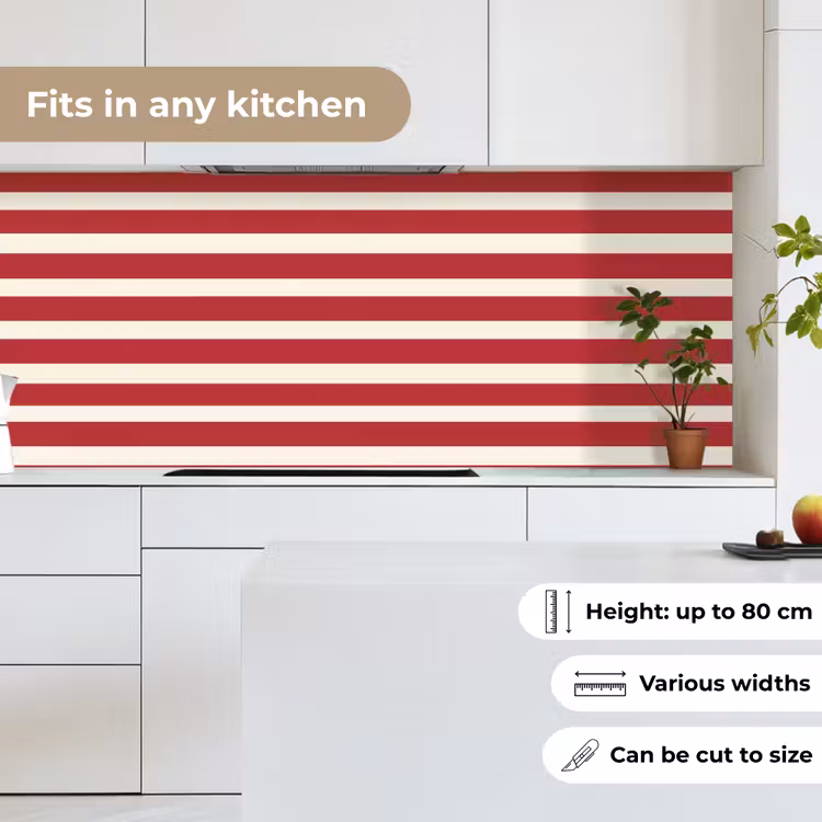 Kitchen splashback - Stripes - Pattern - Red — 7