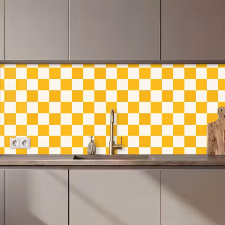 Kitchen splashback - Traditional - Pattern - Yellow — 1