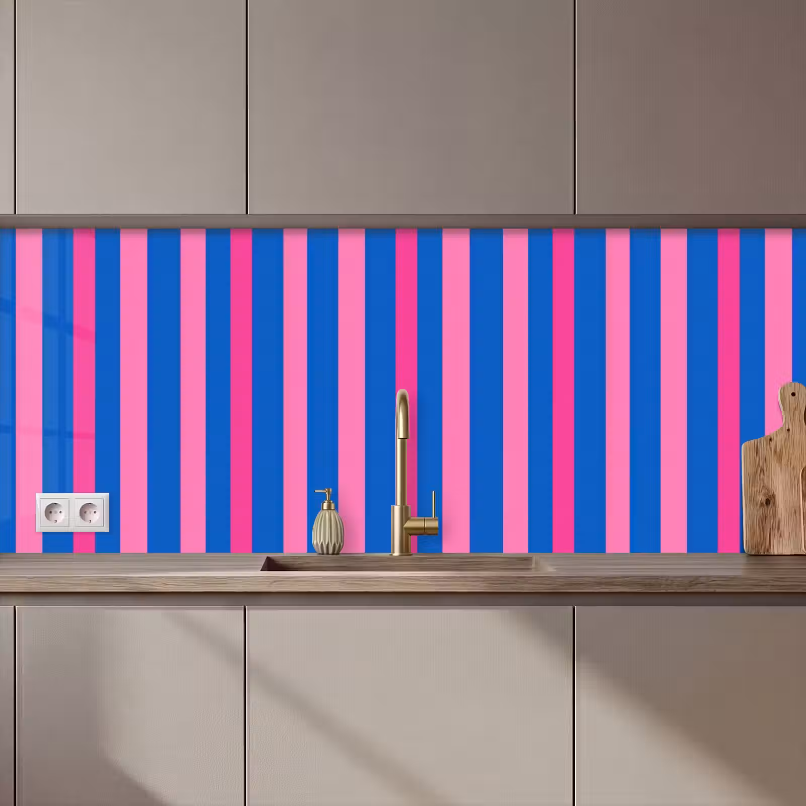 Kitchen splashback - Modern - Optical - Pink — 1