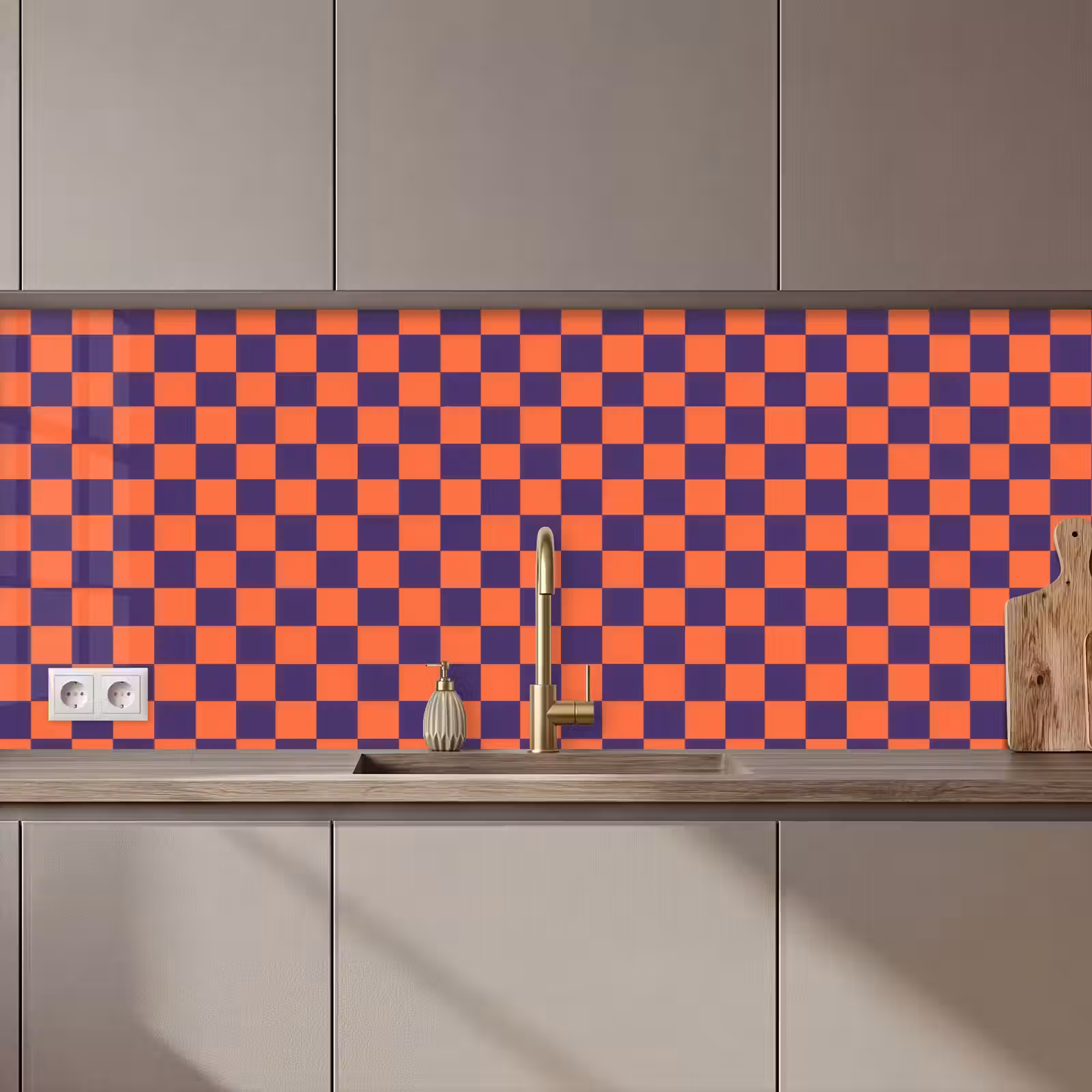Kitchen splashback - Pattern - Classic - Purple — 1