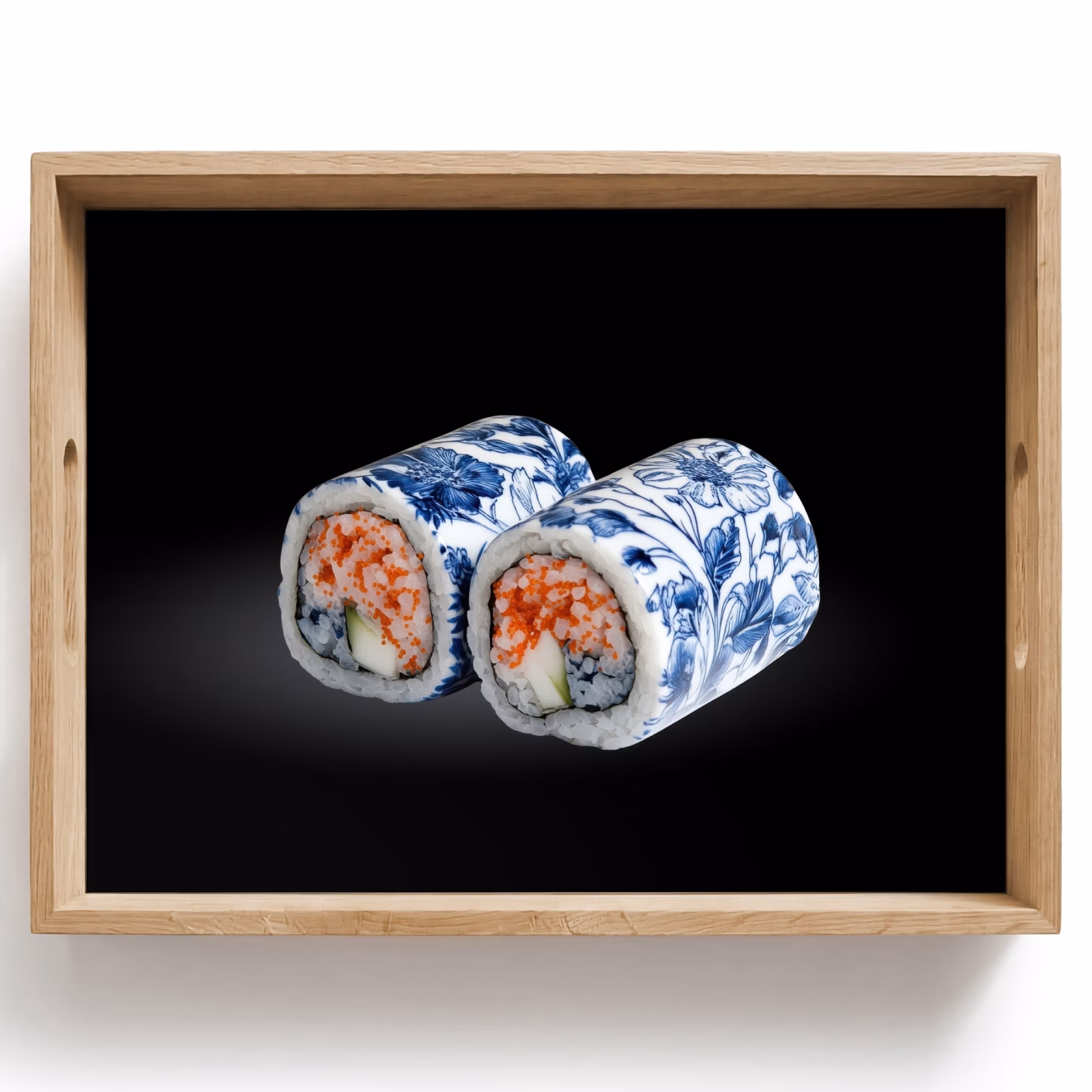 Tray - Sushi - Delft blue - Rice - Fish - Elegant — 1