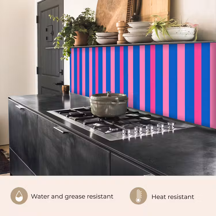 Kitchen splashback - Modern - Optical - Pink — 5