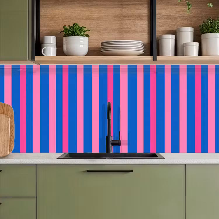 Kitchen splashback - Modern - Optical - Pink — 8