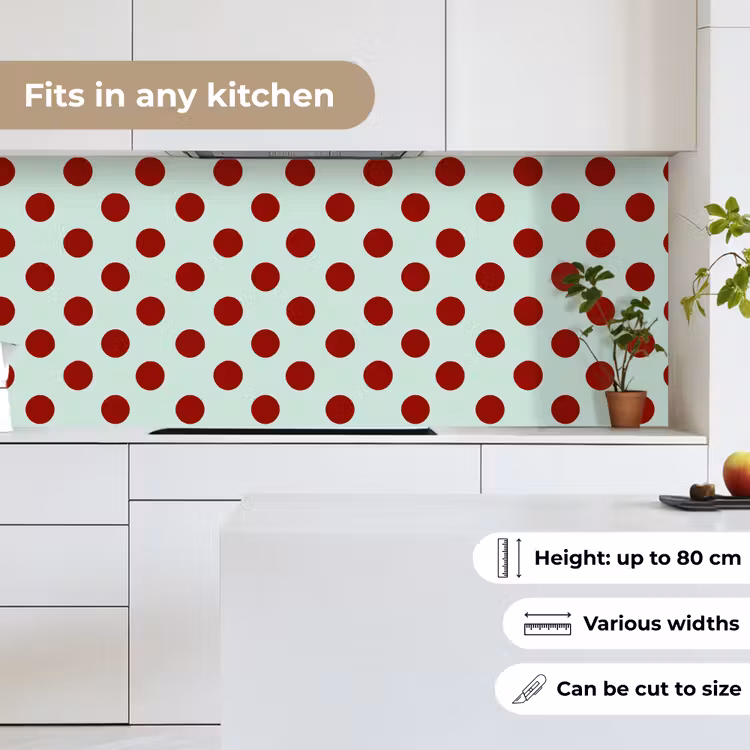 Kitchen splashback - Polka - Dots - Red — 7