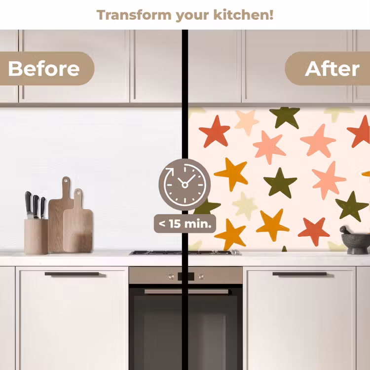 Kitchen splashback - Stars - Pattern - Colorful — 3