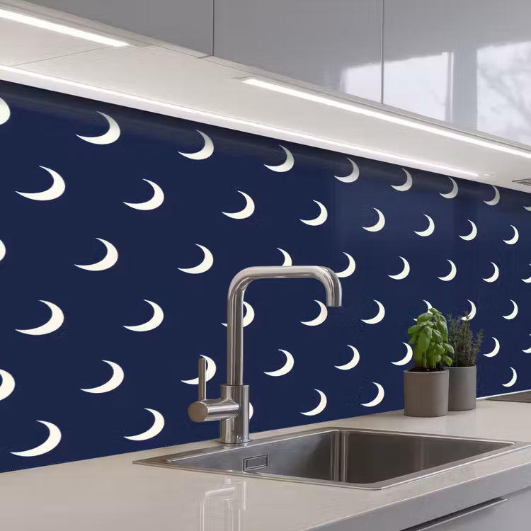 Kitchen splashback - Pattern - Mane - Blue — 2