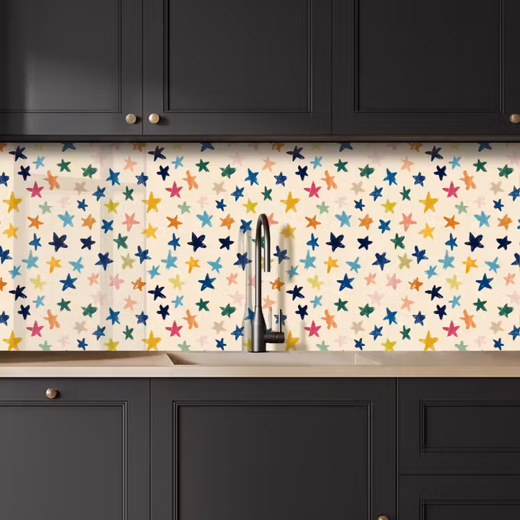 Kitchen splashback - Pattern - Stars - Colorful — 6