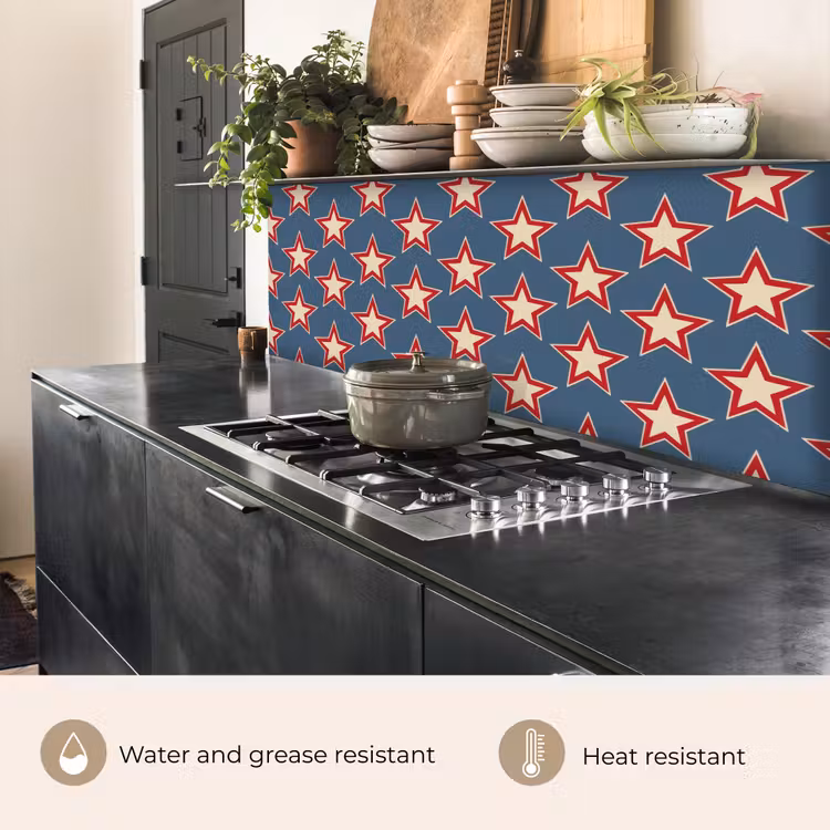 Kitchen splashback - Star - Classic - Blue — 5