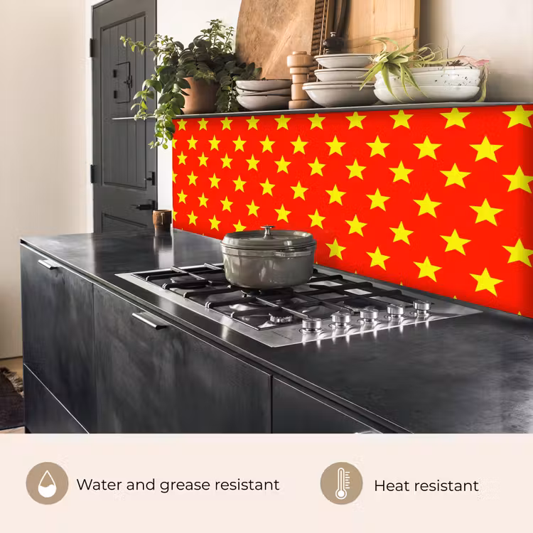 Kitchen splashback - Star - Pattern - Yellow — 5