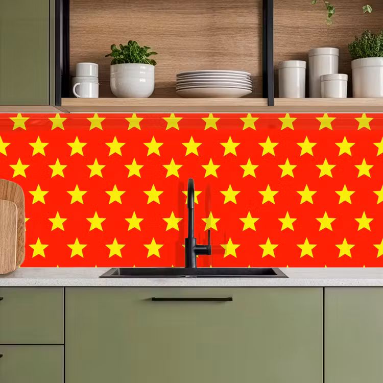 Kitchen splashback - Star - Pattern - Yellow — 8
