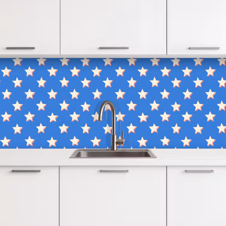 Kitchen splashback - Stars - Pattern - Blue — 4
