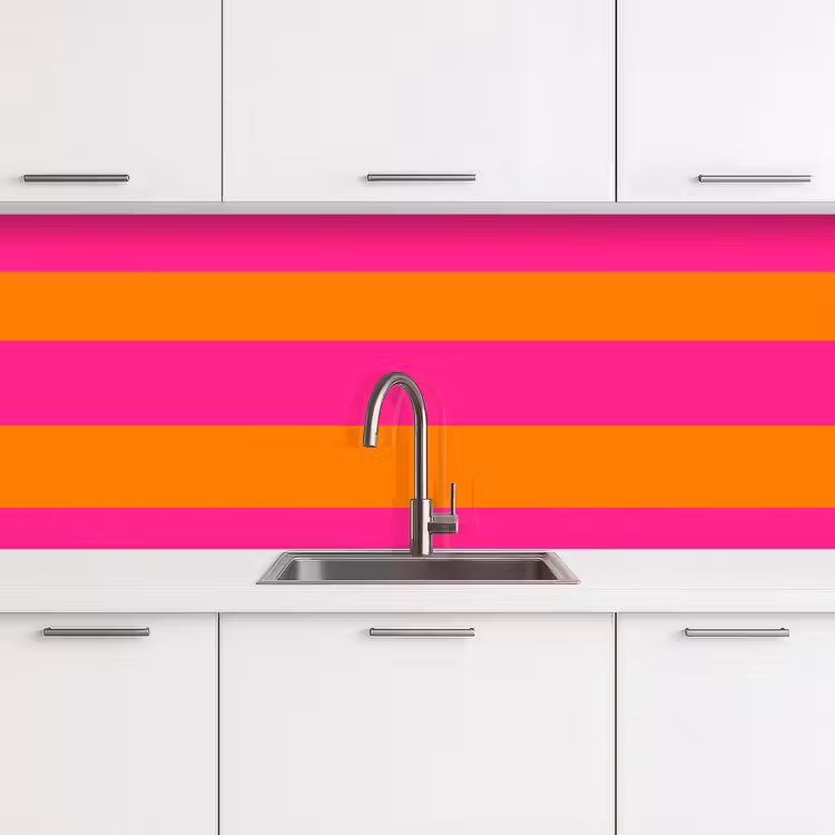Kitchen splashback - Stripes - Horizontal - Pink — 4