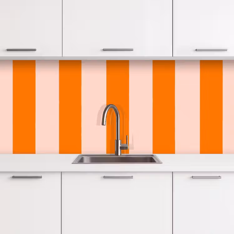 Kitchen splashback - Stripes - Modern - Orange — 4