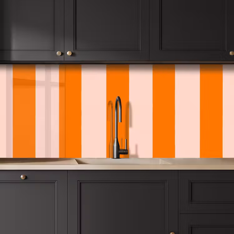 Kitchen splashback - Stripes - Modern - Orange — 6