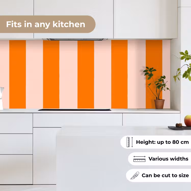 Kitchen splashback - Stripes - Modern - Orange — 7