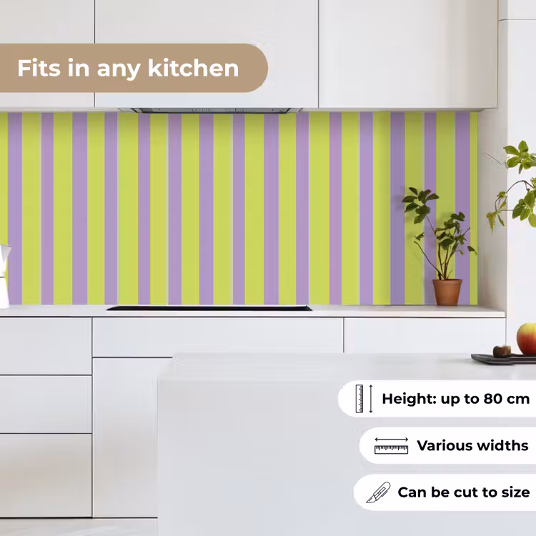 Kitchen splashback - Stripes - Pattern - Green — 7