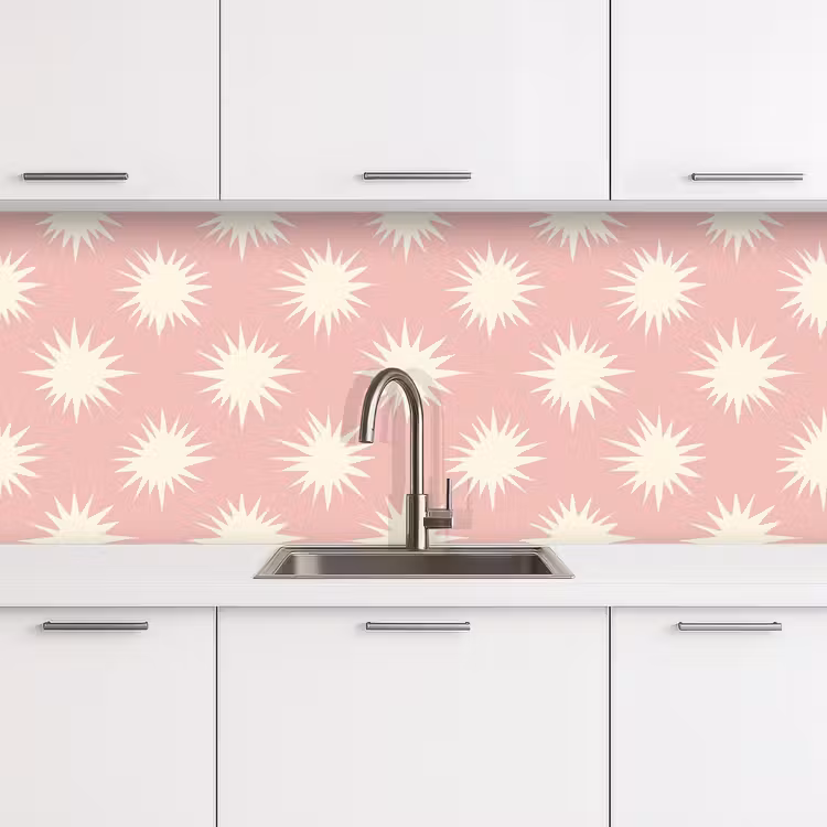 Kitchen splashback - Suns - Pattern - Pink — 4