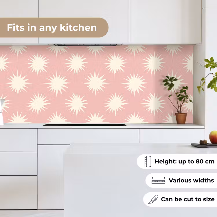 Kitchen splashback - Suns - Pattern - Pink — 7