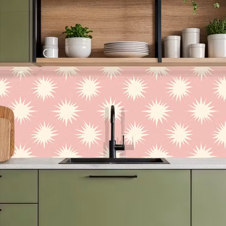 Kitchen splashback - Suns - Pattern - Pink — 8