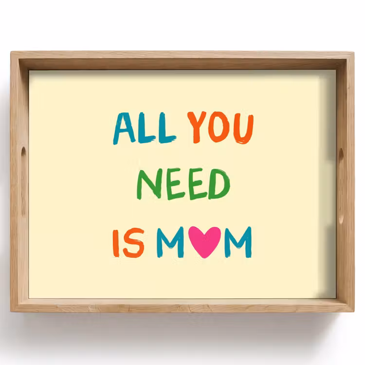 Tray - Heart - Mother - Text - Colorful — 1