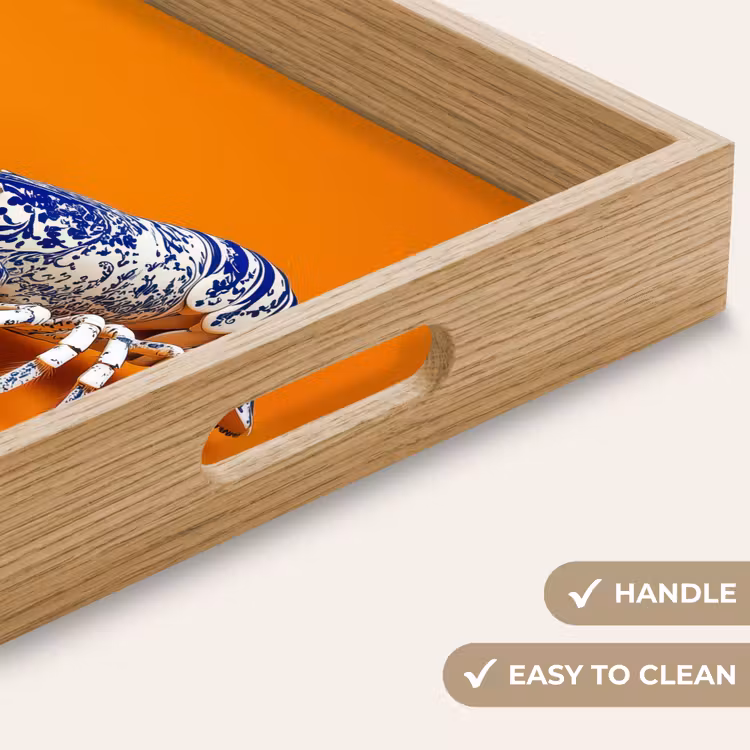 Tray - Lobster - Delft blue - Shield - Tough - Orange — 9