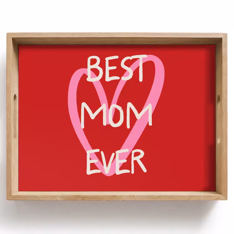 Tray - Mother - Quote - Heart - Red — 1