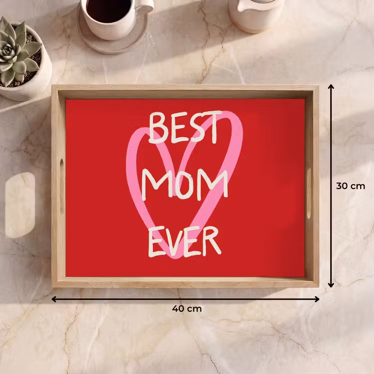 Tray - Mother - Quote - Heart - Red — 8