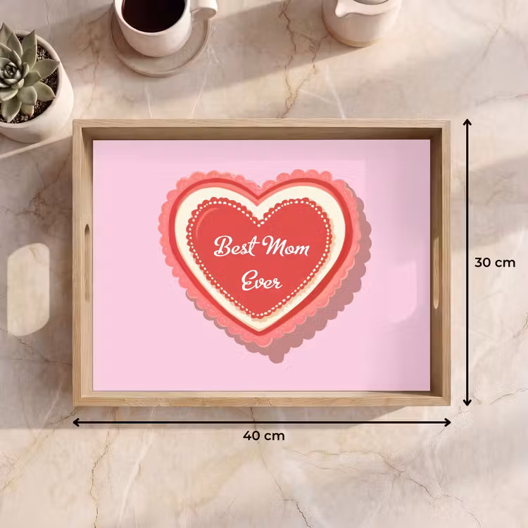 Tray - Text - Heart - Mother - Pink — 8