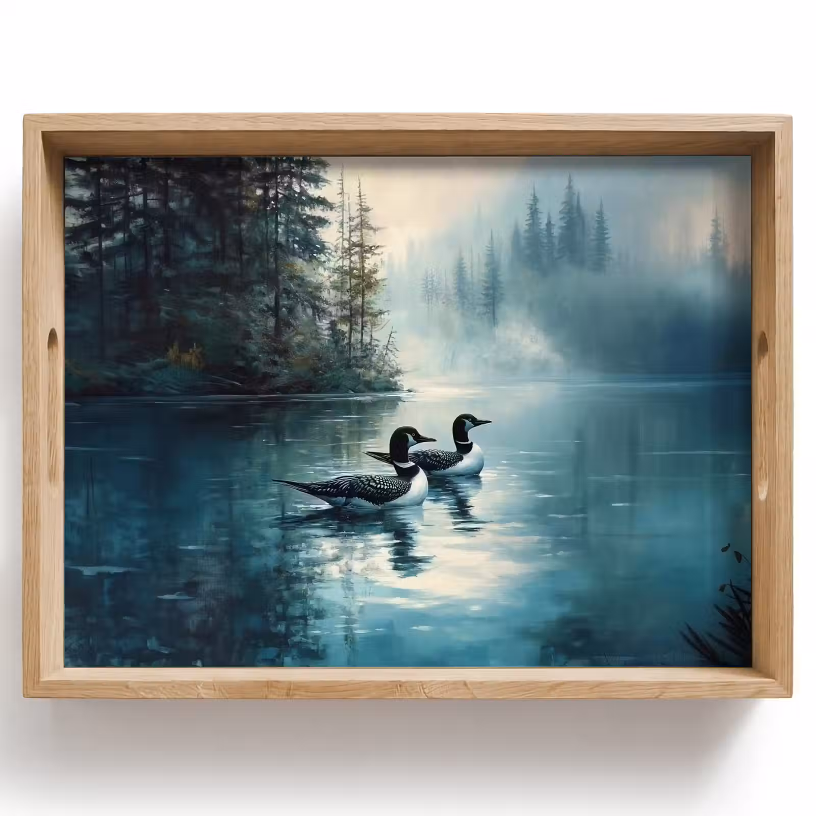 Tray - Forest - Water - Ducks - Foggy — 1