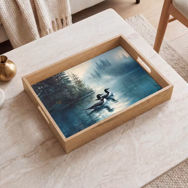 Tray - Forest - Water - Ducks - Foggy — 2