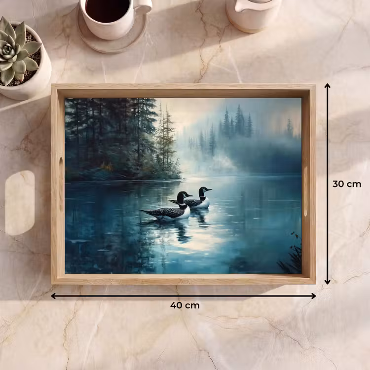Tray - Forest - Water - Ducks - Foggy — 8