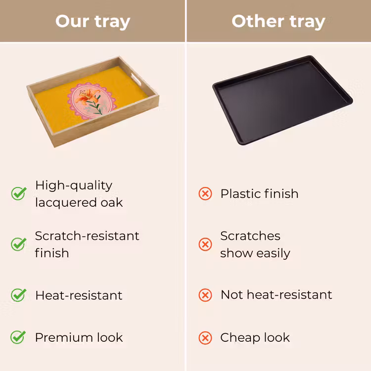 Tray - Lily - Orange - Frame - Oval — 10