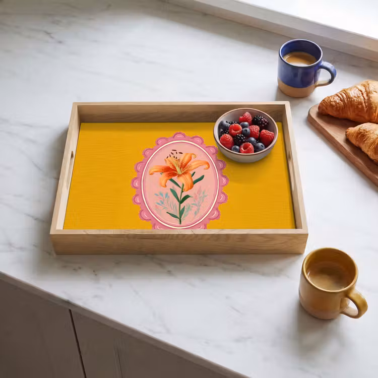 Tray - Lily - Orange - Frame - Oval — 3